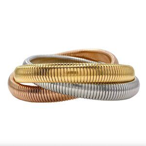 Mixed Rose Gold Twisted Cobra Bracelet